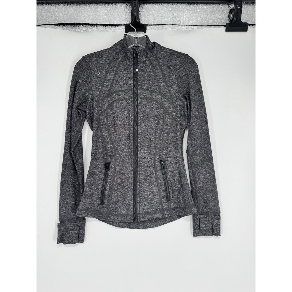 Lululemon Define Jacket Womens Size 4 Dark Heather Gray Full Zip Up Performance